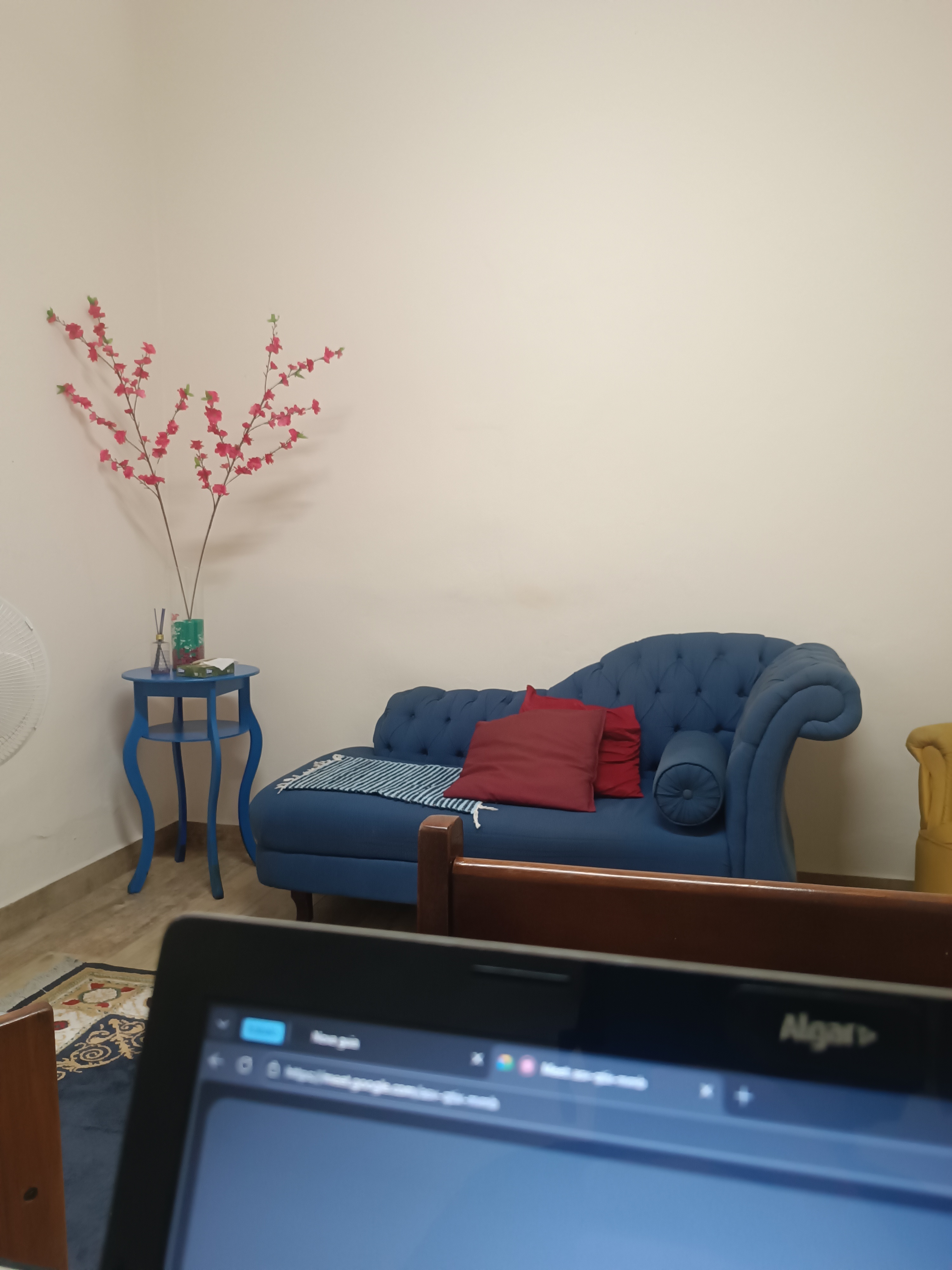 Consultório — Diã com chaise azul
